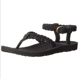 EUC Teva Original Suede Braided Ankle-Strap SANDAL